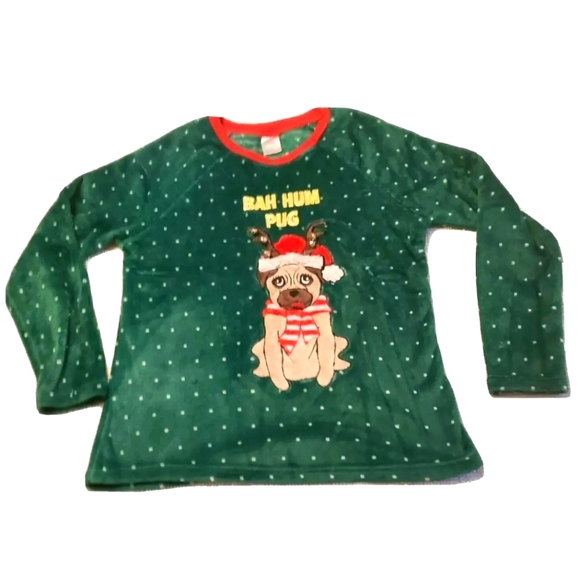 Bah Hum Bug ugly Christmas sweater XL Soft Cozy Fleece PJ top - Picture 1 of 7